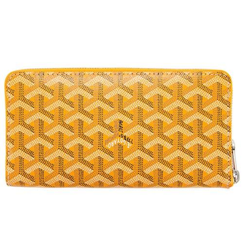 ★GOYARD/ゴヤール コピー★シルバー×ジップ長財布×イエロー★新作★7022132